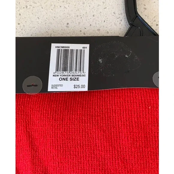 NWT Hurley New Yorker knit Scarf and beanie Red and Black Set OS cute casual - Picture 5 of 5